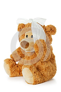 Teddybear with toothache photo
