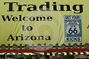 The Tee Pee Trading Post, under The Painted Cliffs. Lupton, Arizona, USA. June 12, 2014.