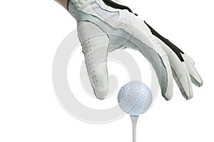 Tee Up golf glove and ball