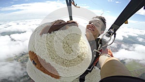 Teedy Bear skydiving selfie