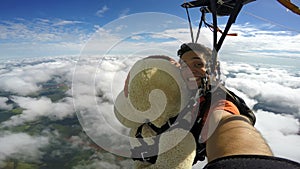 Teedy Bear skydiving selfie