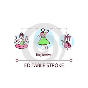 Teej Festival concept icon photo