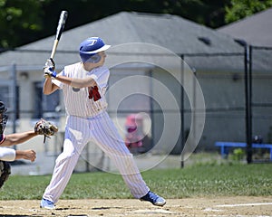 Teen baseball batter