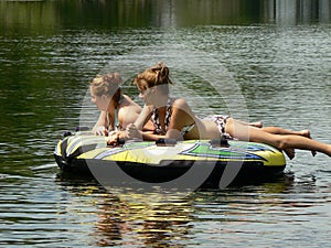 Teen Best Friends Reflecting on the River