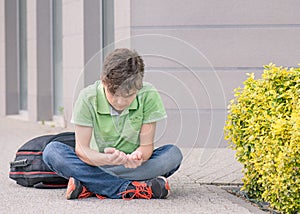 Teen boy back to school