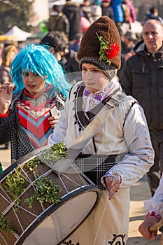 Teen boy drummer participating in the festival