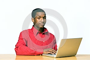 Teen Boy With Laptop Computer - Horizontal