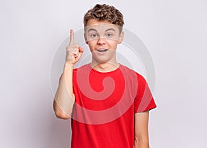 Teen boy portrait in studio