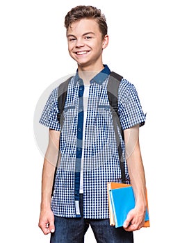 Teen boy student