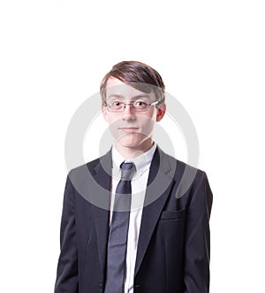 Teen boy in suit