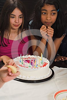 Teen celebrating birthday