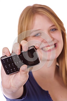 Teen with cell phone