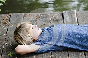 Teen on the dock