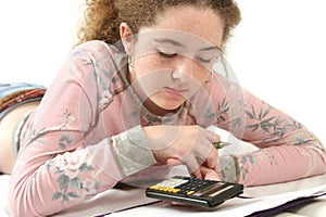 Teen Doing Homework