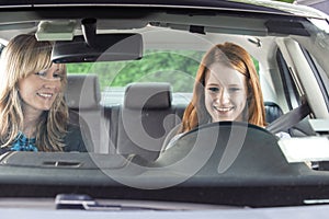 Teen driver with instructor