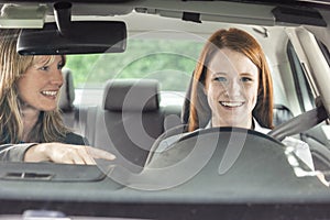 Teen driver with instructor