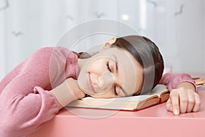 Teen girl with a book