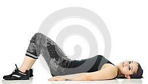 Teen Girl Between Floor Exercises