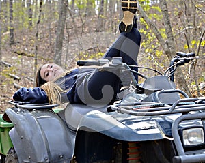 Teen Girl on a Four Wheeler