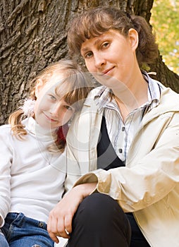 Teen girl and her mother