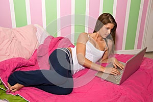 Teen Girl on Laptop