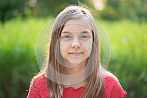 Teen girl outdoor portrait