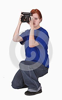 Teen girl photographer