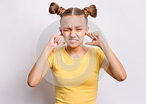 Teen girl portrait in studio