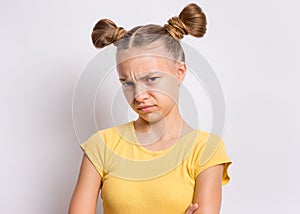 Teen girl portrait in studio