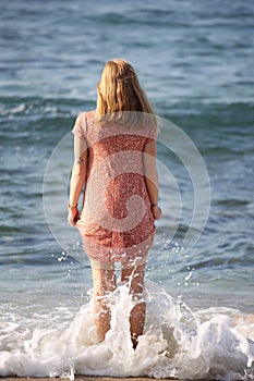 Teen girl on the seashore