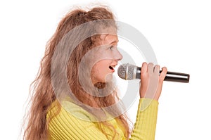 Teen girl singing