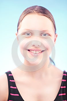 Teen girl smiling