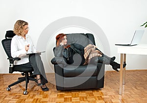 Teen girl on therapy photo