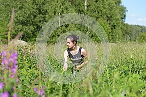 Teen girl in the willow tea