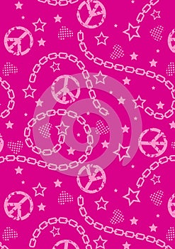 Teen girls pink pattern.