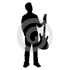 Teen Guitar Player - Silhouette