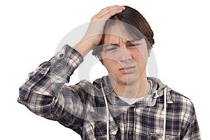 Teen with a headache