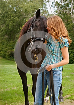 Teen with horse