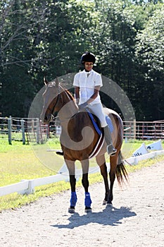 Teen on horseback