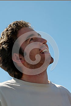 Teen Looking Skyward