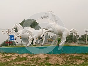 Teen mela chowk Attock city punjab pakistan photo