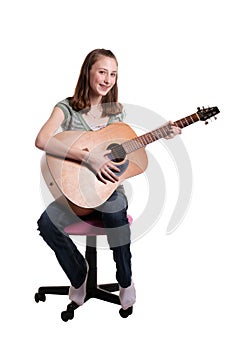 Teen Playing Guitar Grouping