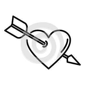 Teen problems heart love icon, outline style