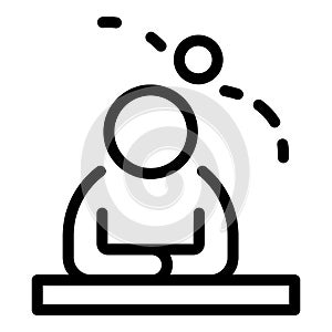 Teen problems icon, outline style photo
