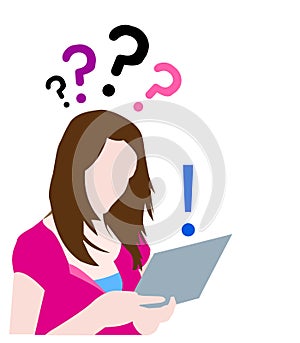 Teen with questions searching on web