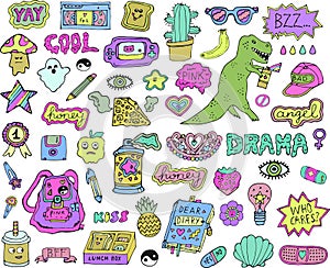 Teen stickers set