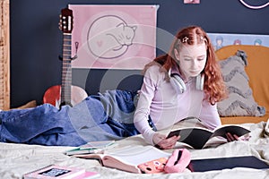 Teen Student In Her Bedroom