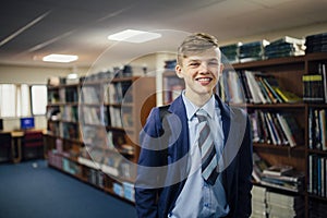 Teen Student In The Library