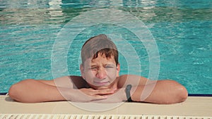 Teen in swimming pool