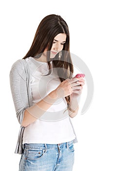 Teen texting to someone